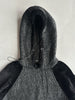 EMPORIO ARMANI - 2000s CHENILLE JUMPER WITH CONTRASTING FRONT AND HOOD