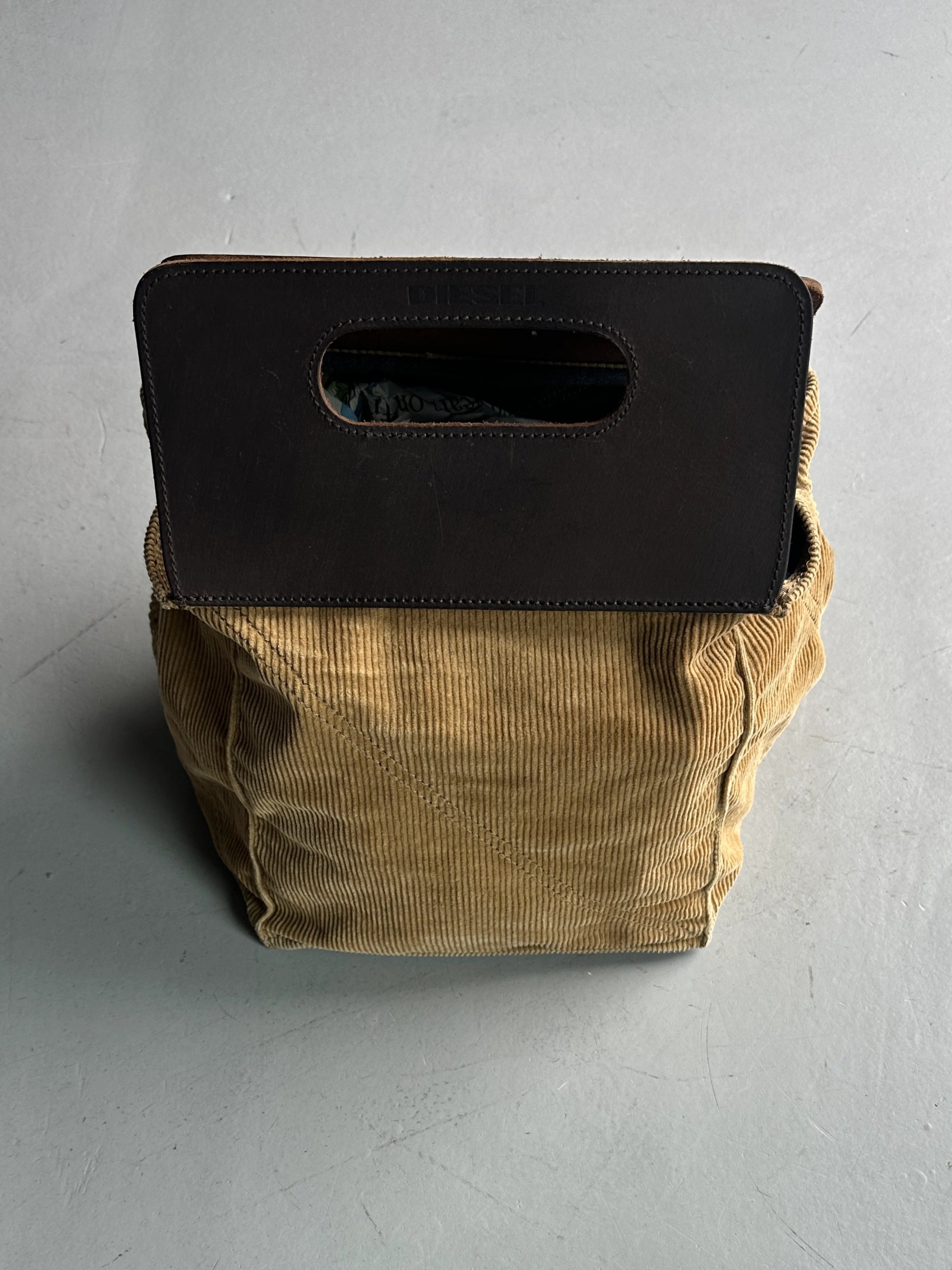 DIESEL SPARE PARTS - 2000s CORDUROY BOX BAG