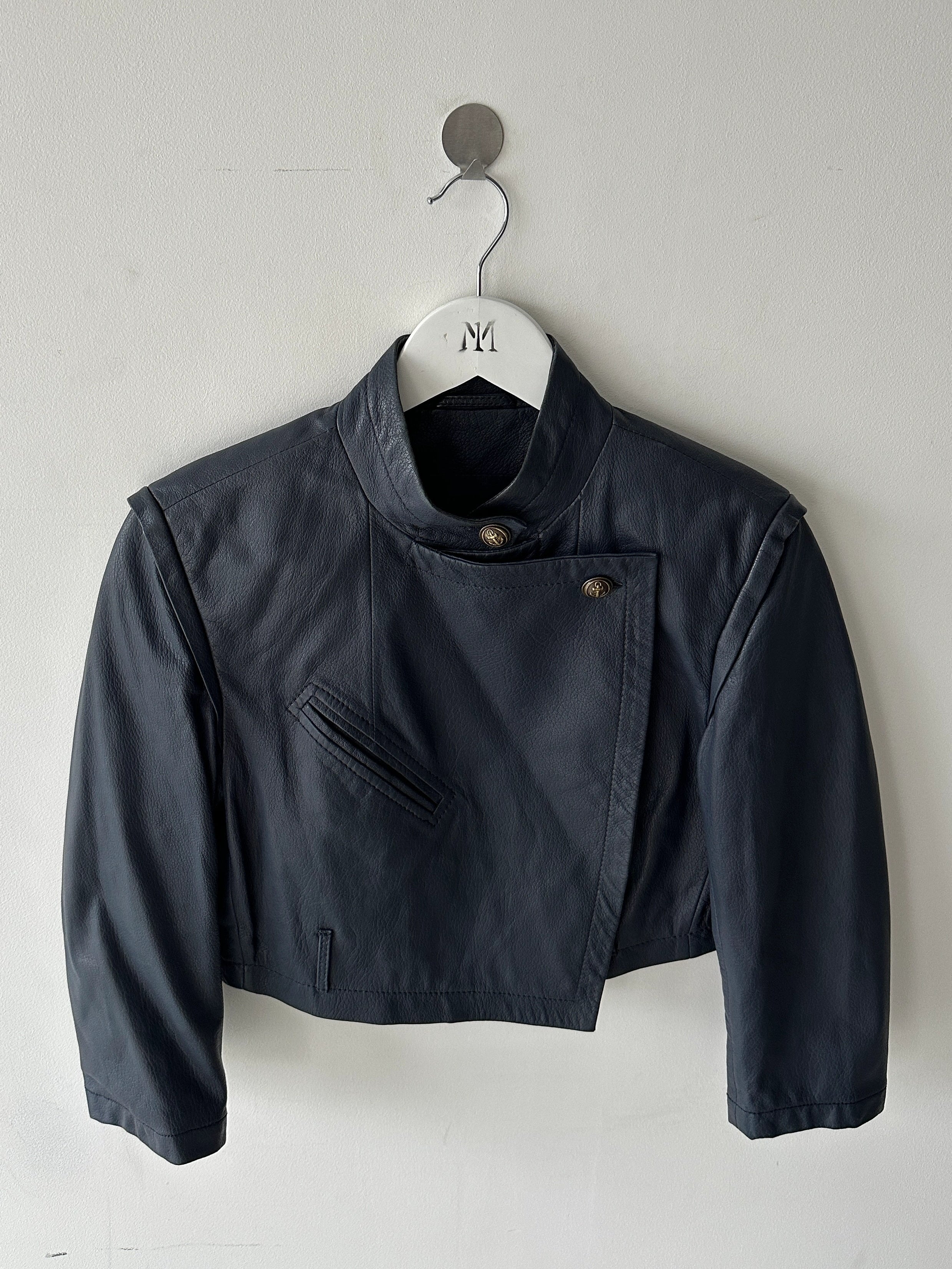 GIANFRANCO FERRÉ - S/S 2009 CROP FIT LEATHER JACKET