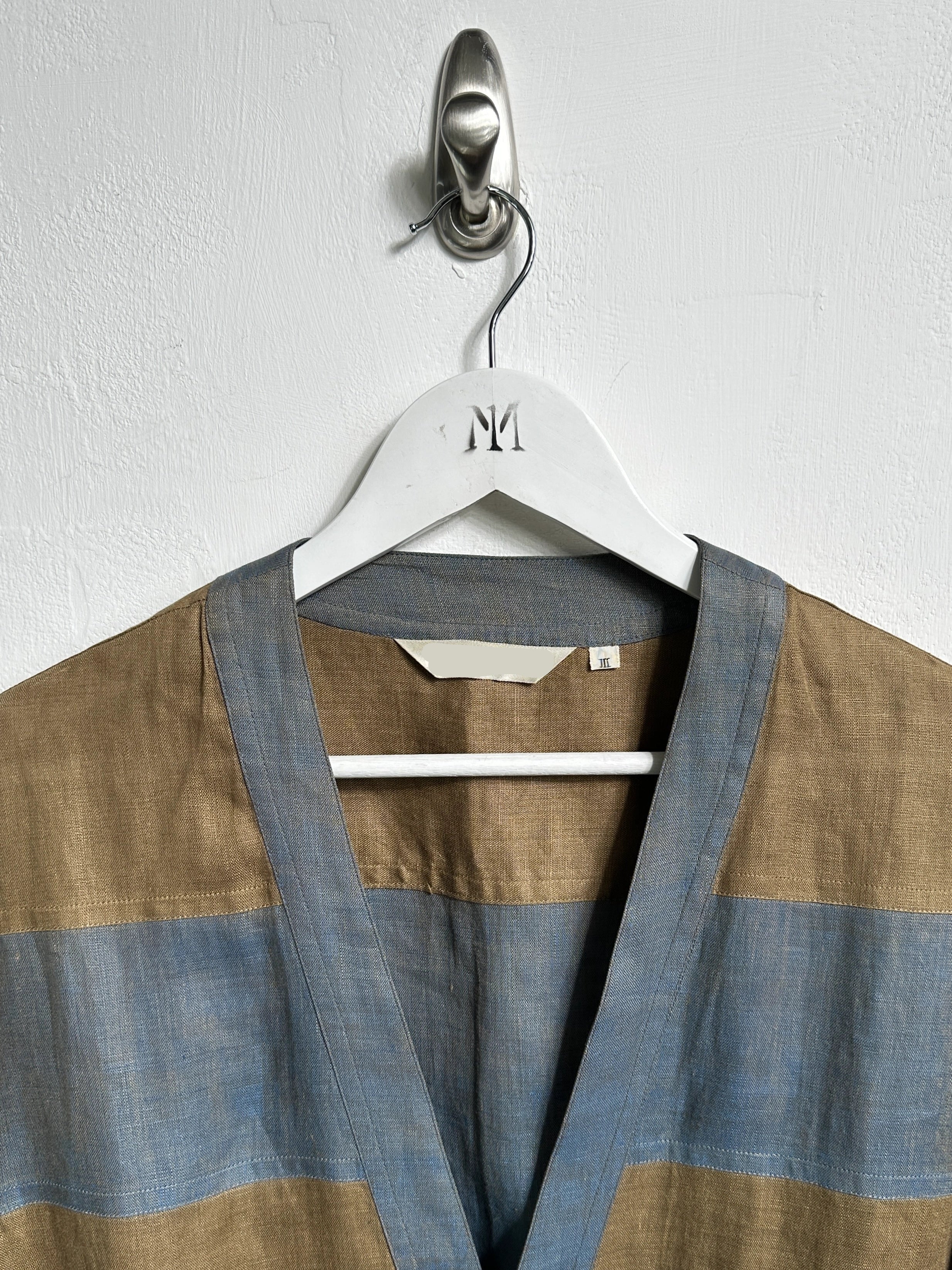 ITALIAN LABEL 1980s LINEN BLOUSON JACKET