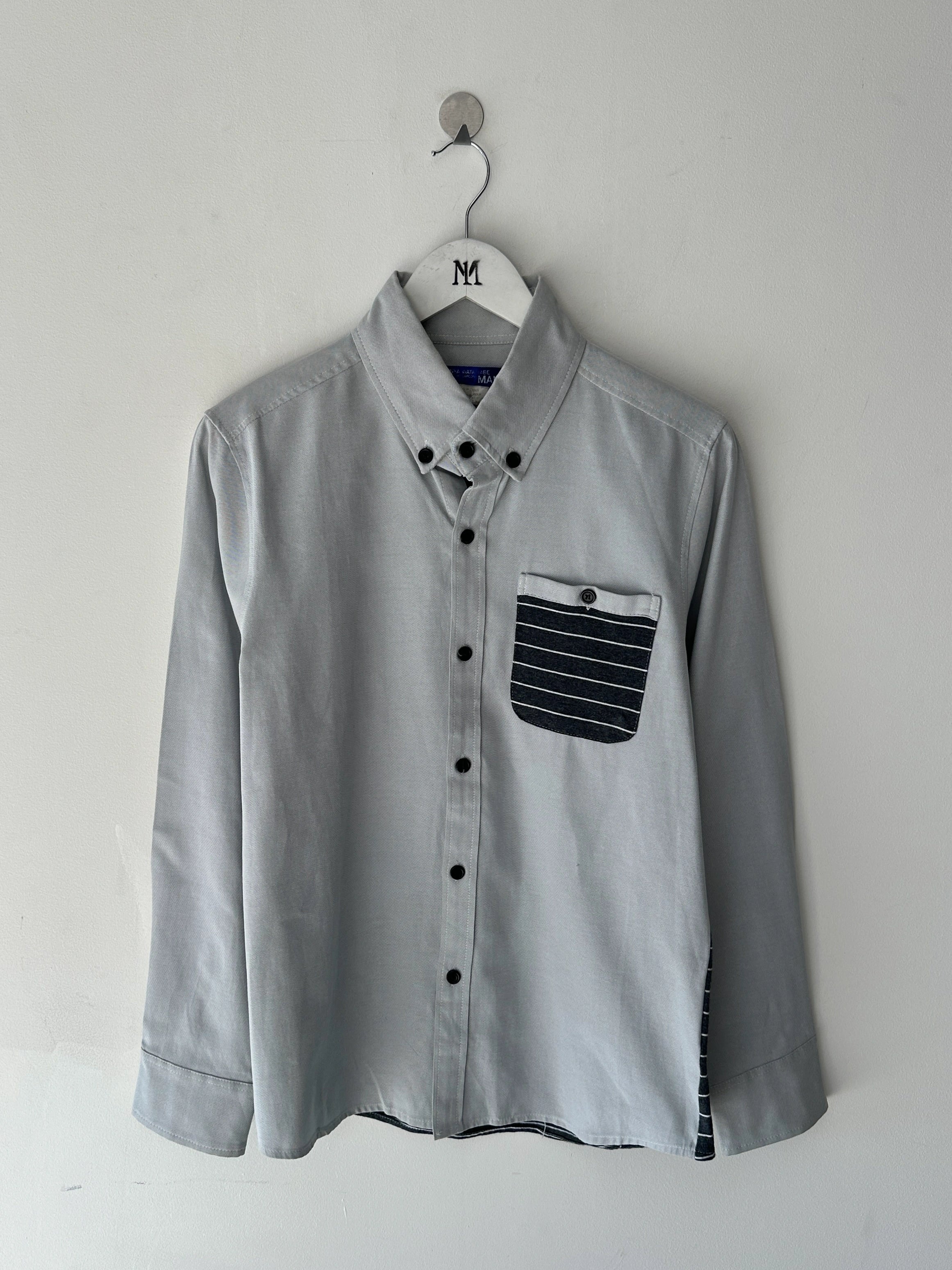 JUNYA WATANABE COMME DES GARÇONS - S/S 2005 CONTRAST BACK PANEL LONG SLEEVE SHIRT