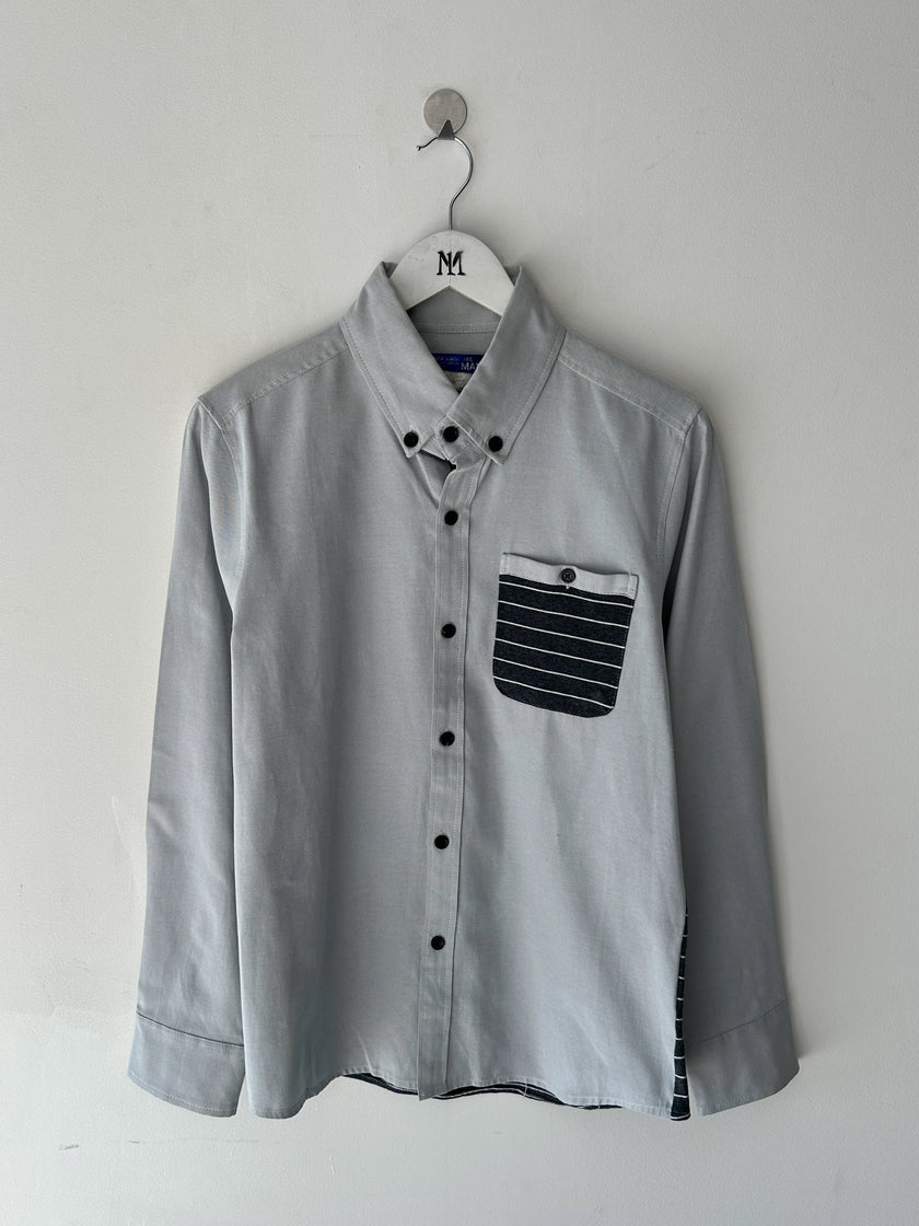 JUNYA WATANABE COMME DES GARÇONS - S/S 2005 CONTRAST BACK PANEL LONG SLEEVE SHIRT