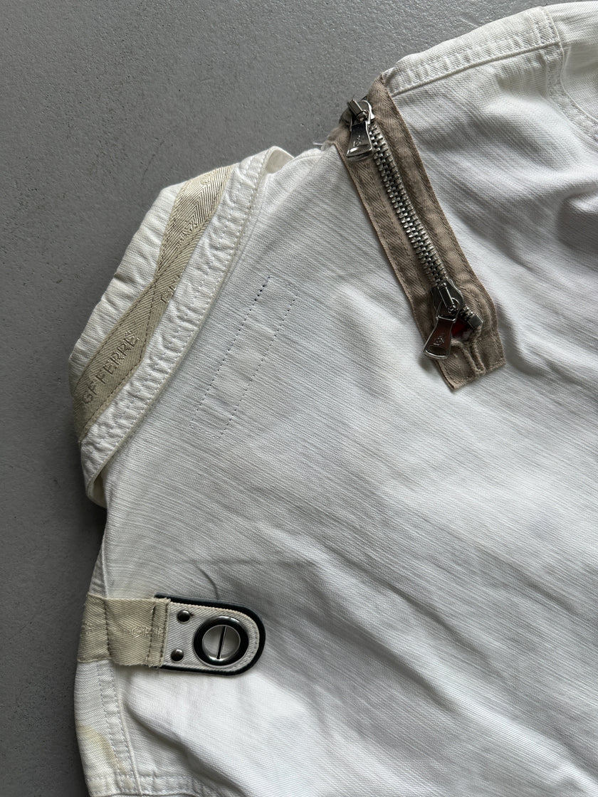 GIANFRANCO FERRÉ - 1990s ZIP DETAIL FRONT DENIM JACKET