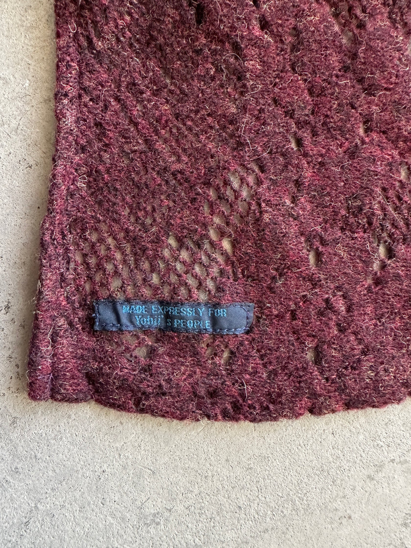 YOHJI YAMAMOTO - 2000s ASYMMETRICAL WOOL MESH TOP