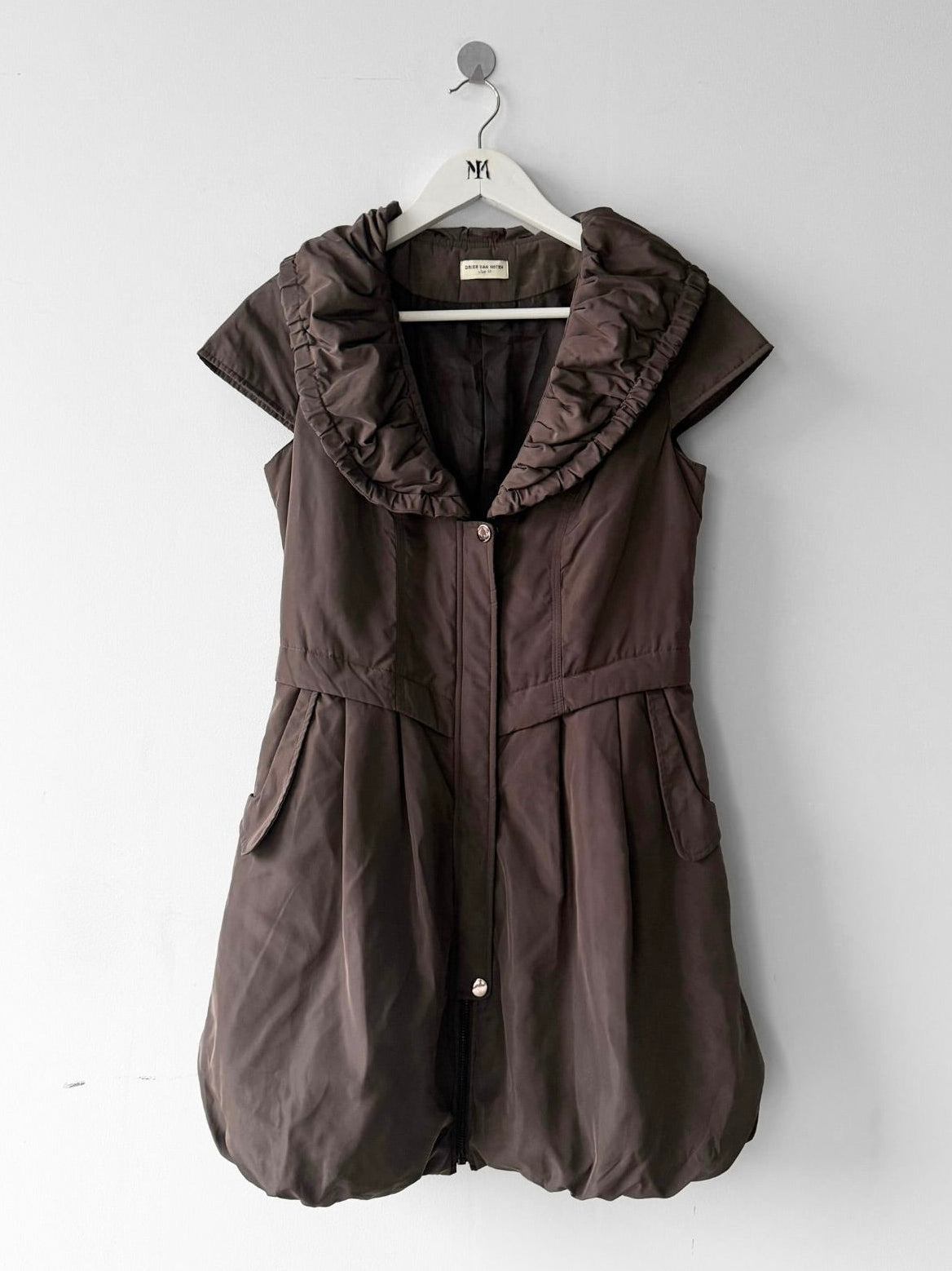 DRIES VAN NOTEN - 2000s BUBBLE HEM ZIPPED GILET JACKET