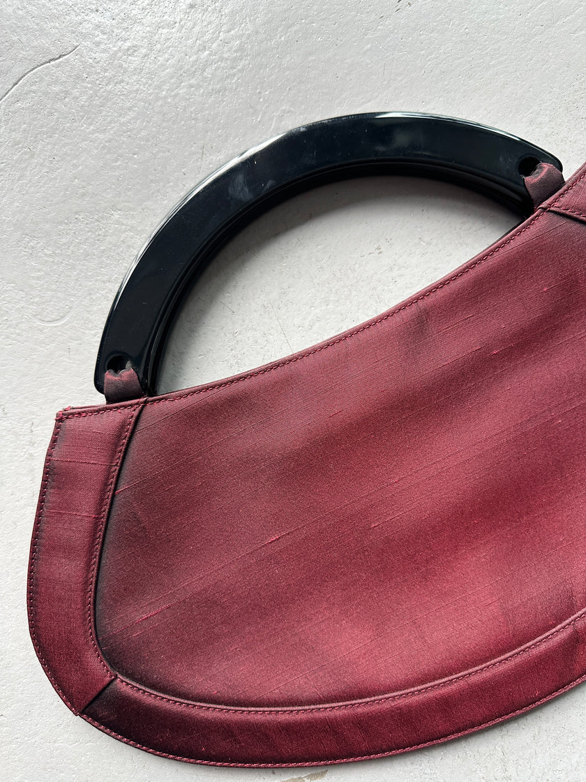 GIORGIO ARMANI -  1990s ORGANZA CRESCENT HANDBAG