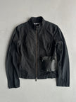 DIRK BIKKEMBERGS - 2000s LIGHT JACKET WITH LEATHER APPLIQUÉ POCKET