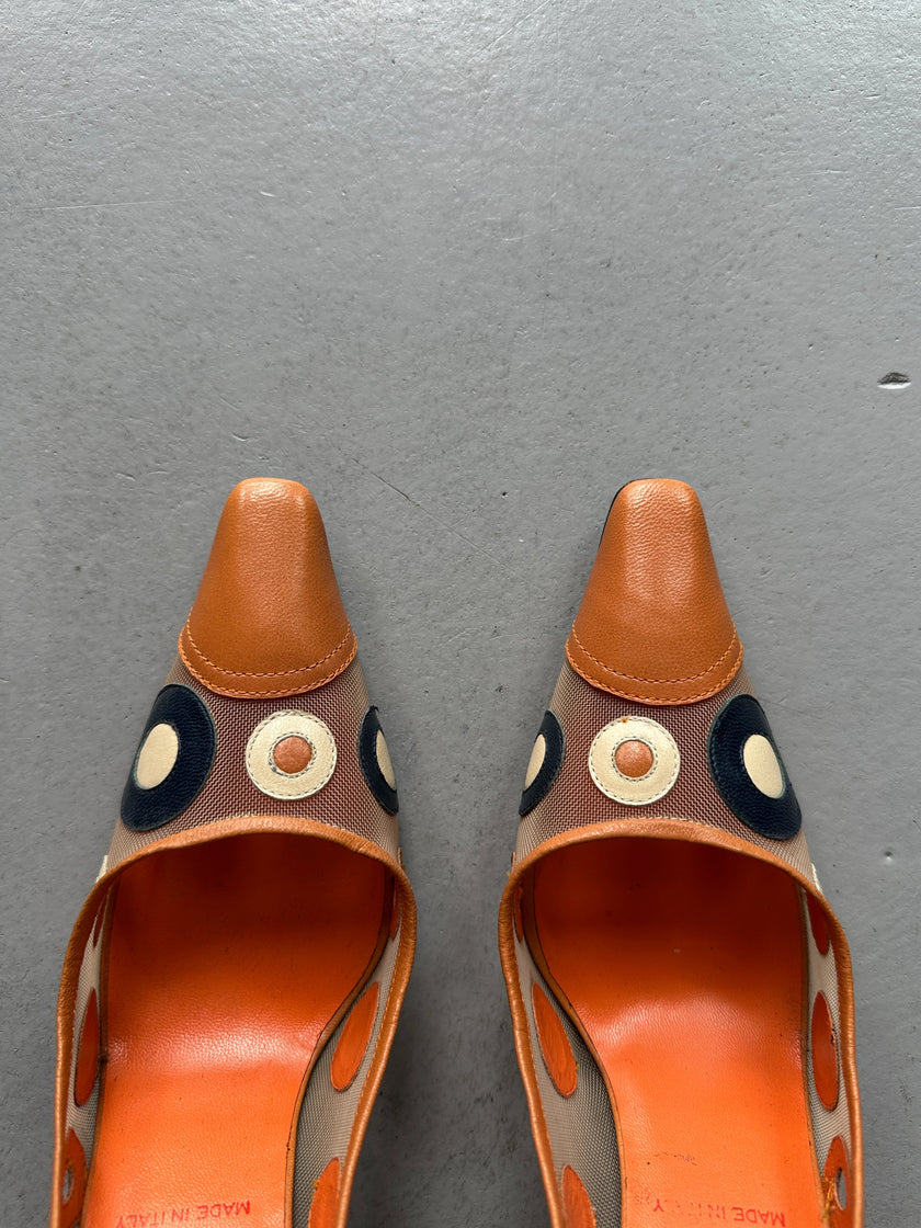 MIU MIU - 1990s WAFFLE COURT HEELS