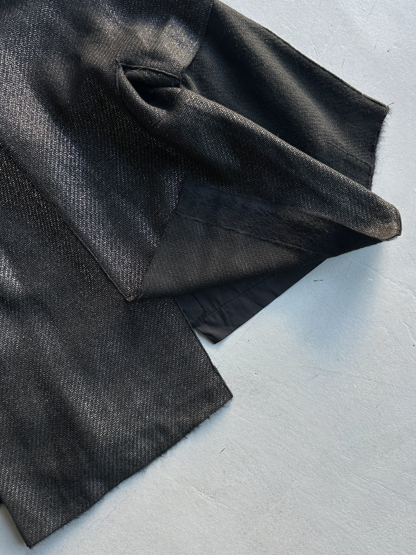 MARITHÉ + FRANÇOIS GIRBAUD - 2000s KIMONO ZIPPED CARDIGAN  WITH LAYERED SLEEVE