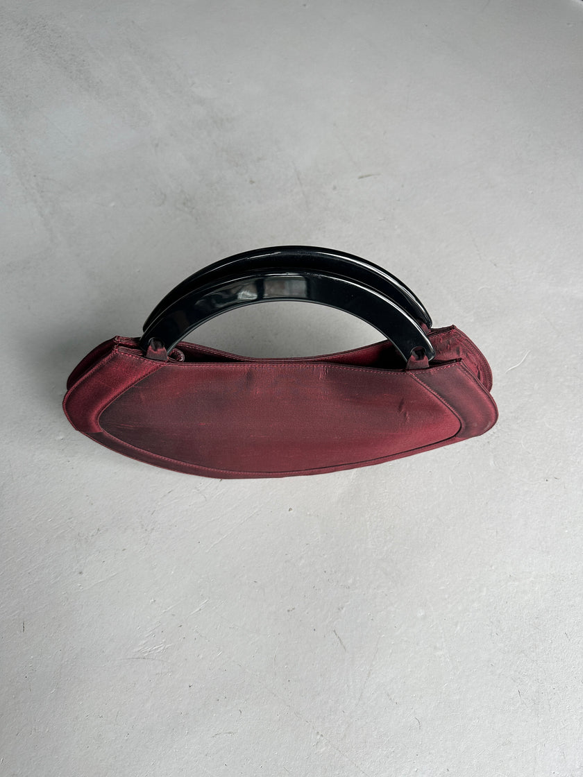 GIORGIO ARMANI -  1990s ORGANZA CRESCENT HANDBAG