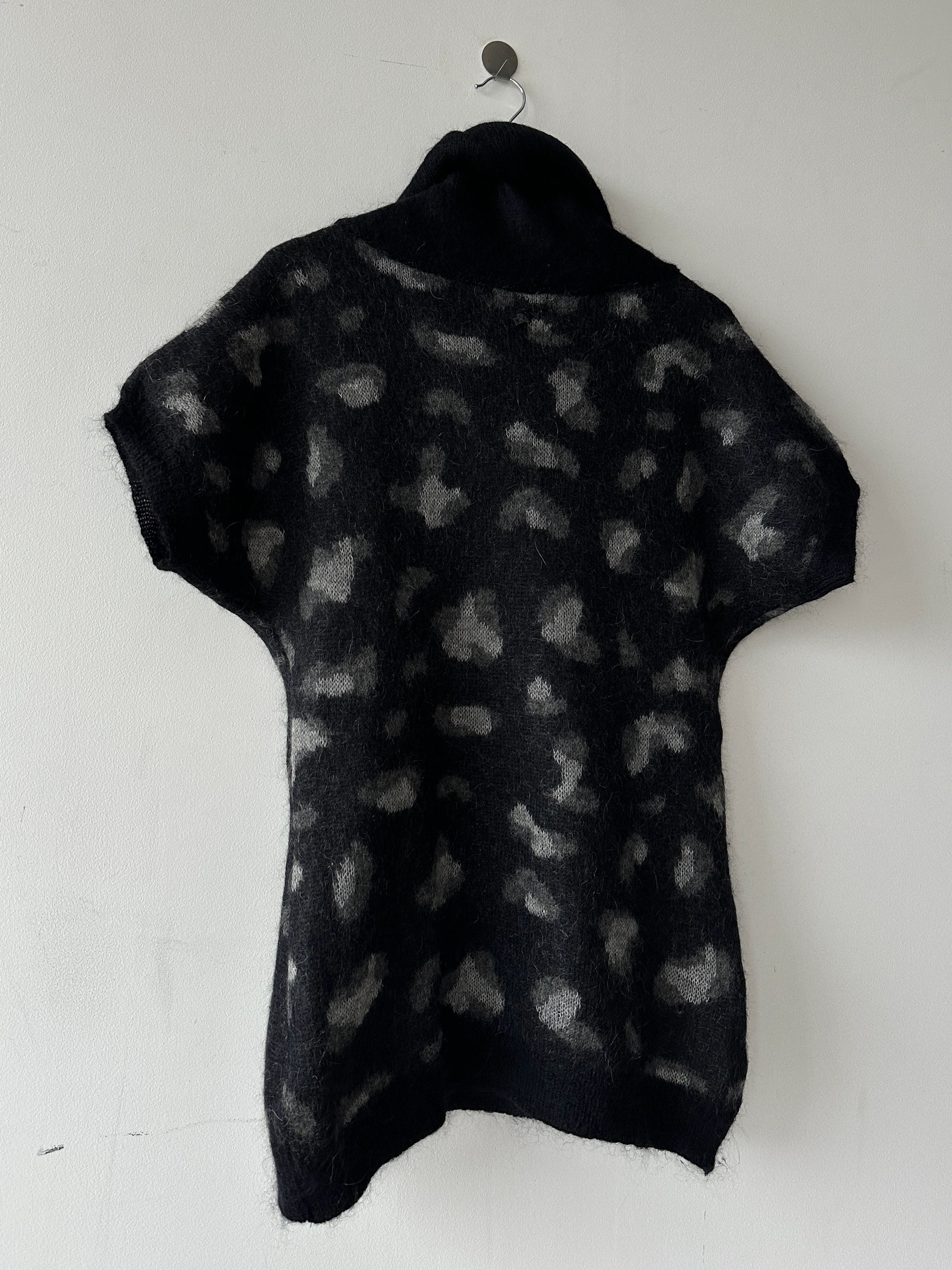 DANIELE ALESSANDRINI - 2000s FUZZY KNIT LONG VEST TOP