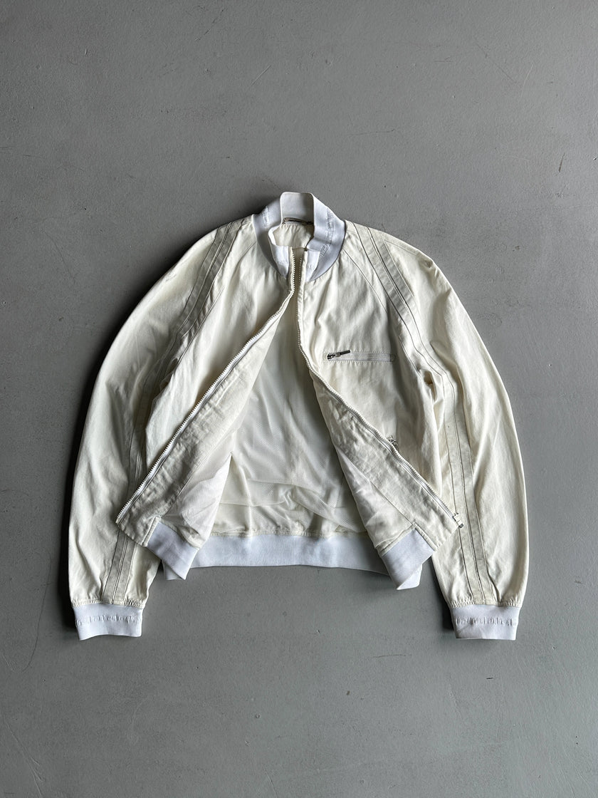 VERSACE - 1990s BOMBER JACKET WITH LEATHER PIPING