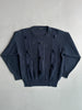 EMPORIO ARMANI - 1990s RAISED KNOT FRONT KNIT JUMPER