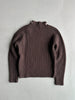 DANIELE ALESSANDRINI - 1990s RIBBED KNIT JUMPER WITH FULL ASYMMETRICAL SIDE ZIP