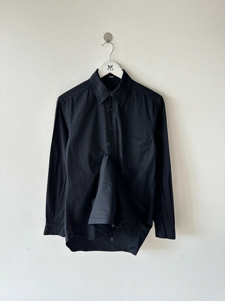 YUJI YAMADA - 1990s ASYMMETRIC FRONT PANEL LONG SLEEVE SHIRT