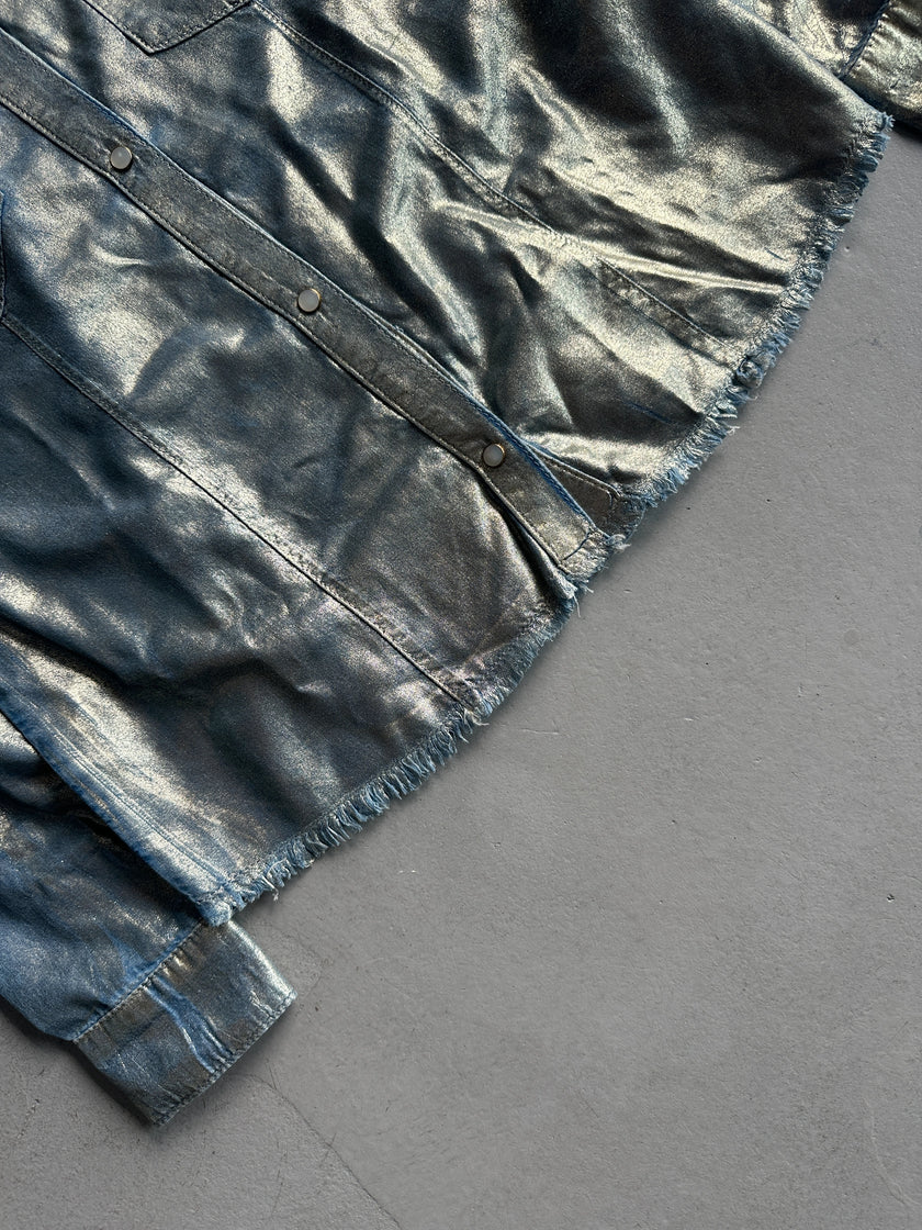 ICEBERG - 2000s METALLIC COATING SHIRT