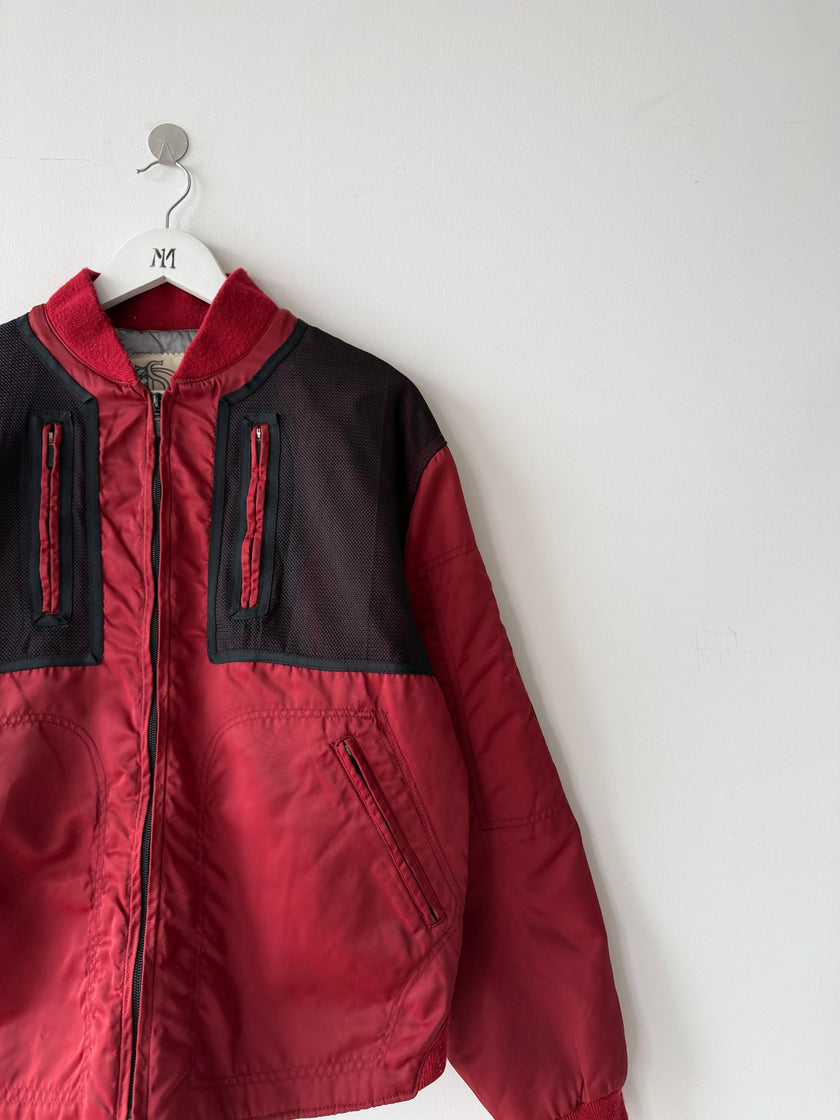 MARITHÉ + FRANÇOIS GIRBAUD - 1990s TECHNICAL BOMBER JACKET WITH MESH DETAILS