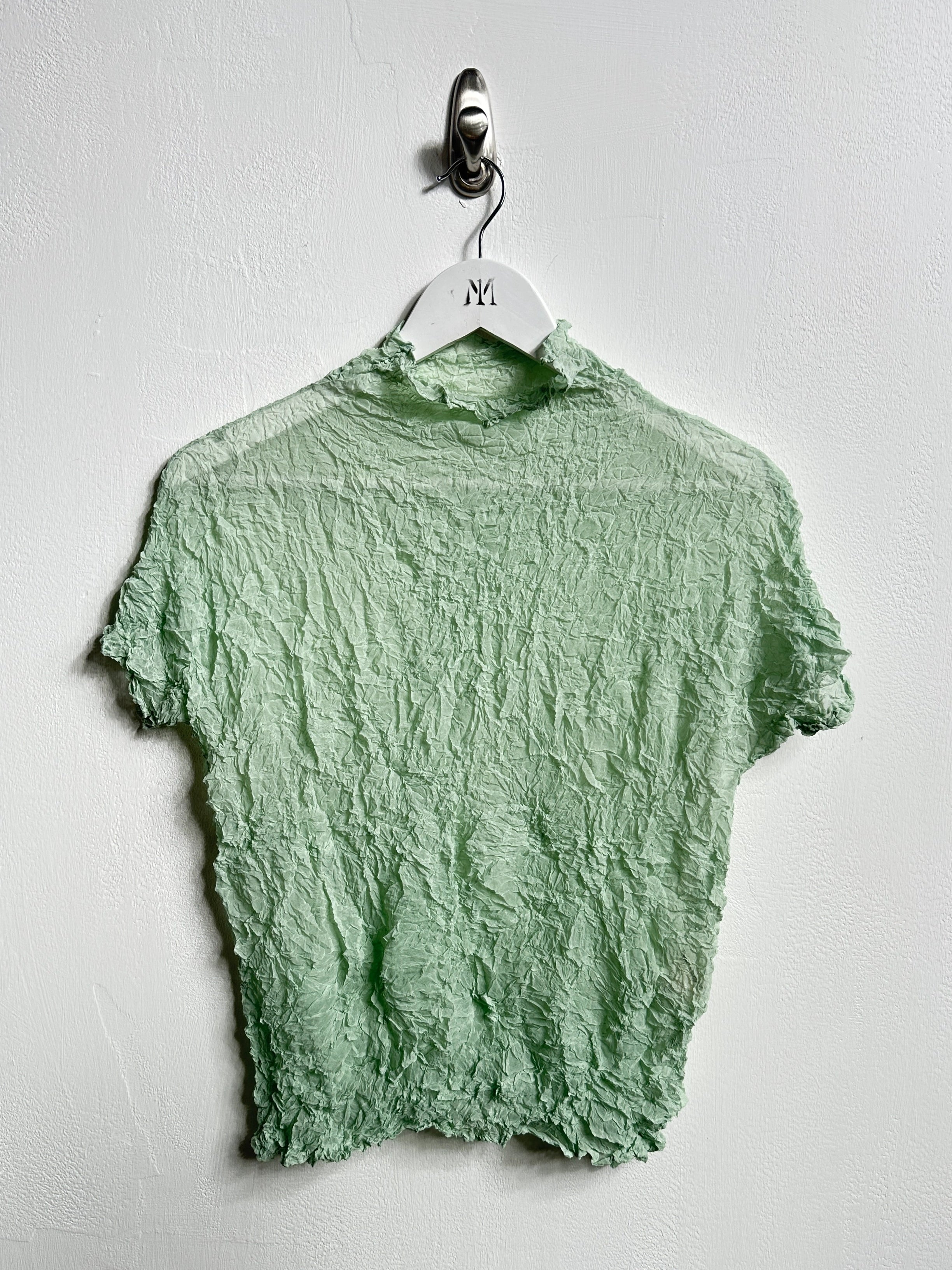 ISSEY MIYAKE PERMANENTE - S/S 1989 SHORT SLEEVE CRINKLED TOP
