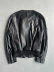 VERSUS VERSACE - early 2000s REMOVABLE COLLAR LEATHER JACKET
