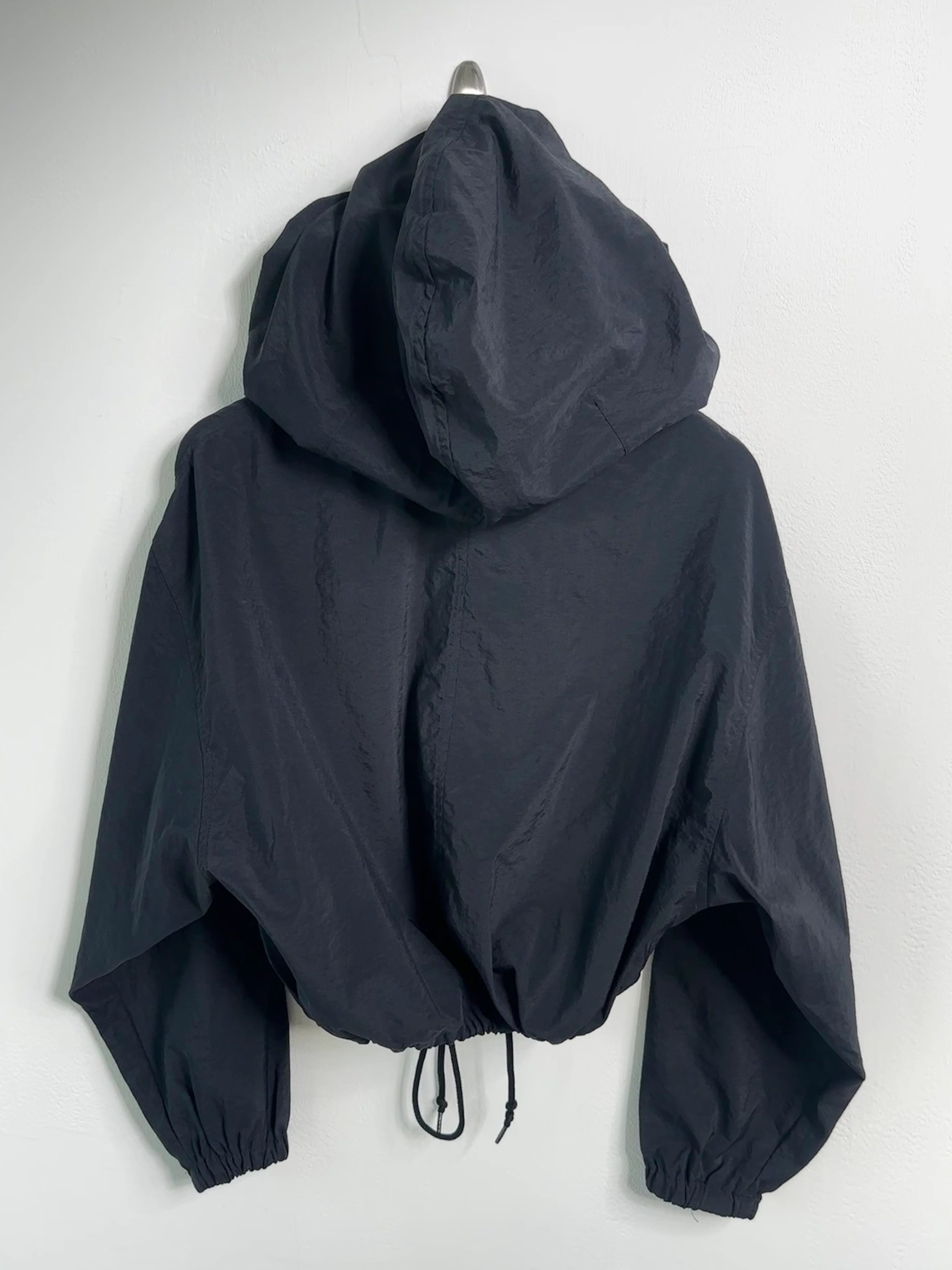 ARMANI JEANS - 1990s CROP FIT NYLON HOODED JACKET