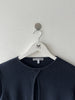 EMPORIO ARMANI - 1980s OPEN SLIT FRONT CROP FIT LONG SLEEVE TOP