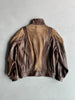 1980s DROPPED SHOULDER LEATHER AND SUEDE BOMBER JACKET