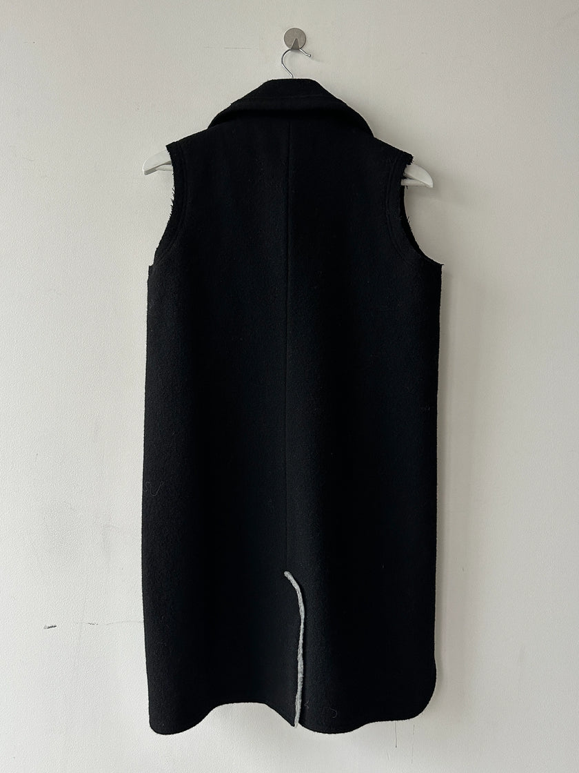 YOHJI YAMAMOTO - F/W 2004 FUNNEL NECK ZIPPED VEST JACKET