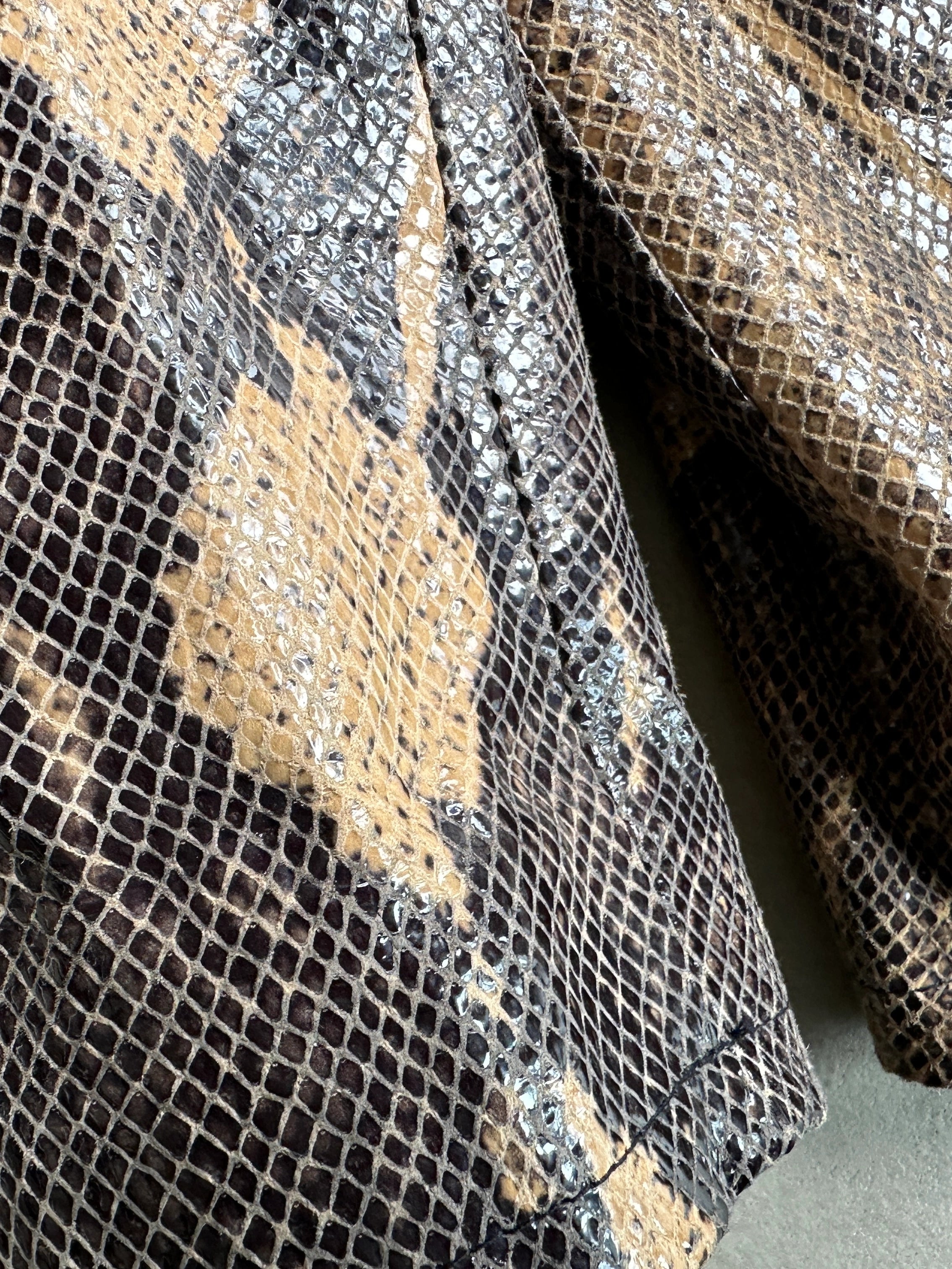 1980s SNAKESKIN PRINT LEATHER JACKET