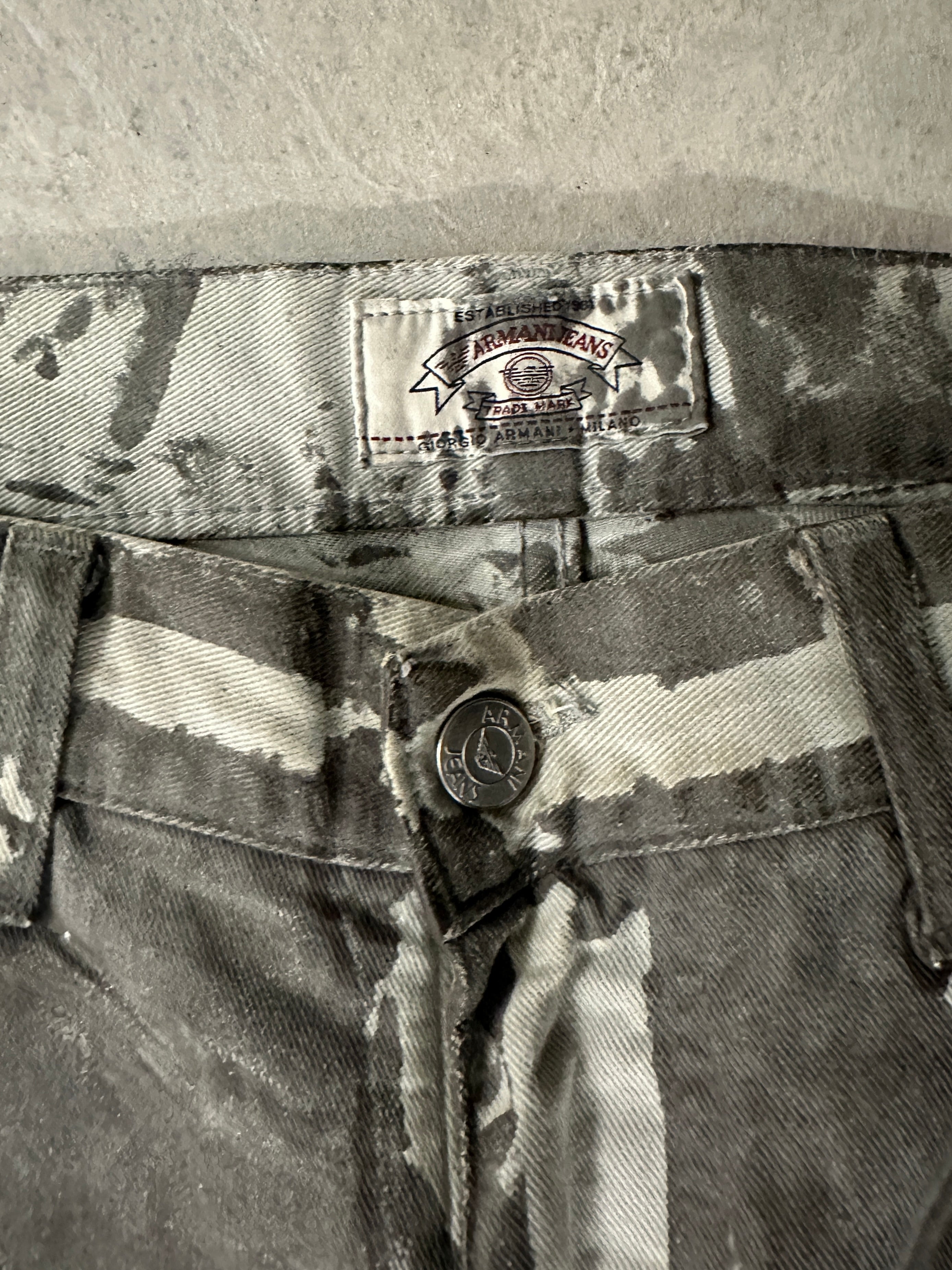 ARMANI JEANS- 1990s WAXED JEANS