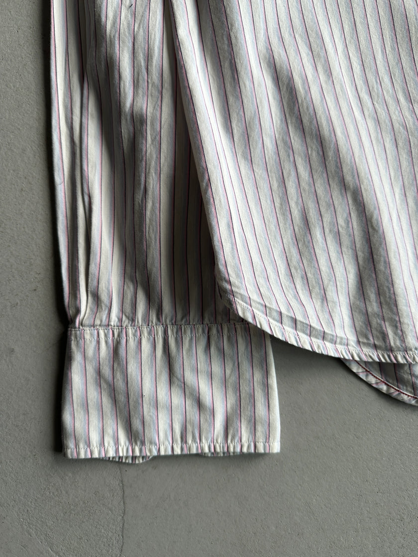 PAUL SMITH RED EAR - 1990s PINSTRIPED WESTERN SHIRT