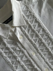 ISSEY MIYAKE - S/S 2005 KNOT FRONT PANEL LONG SLEEVE SHIRT