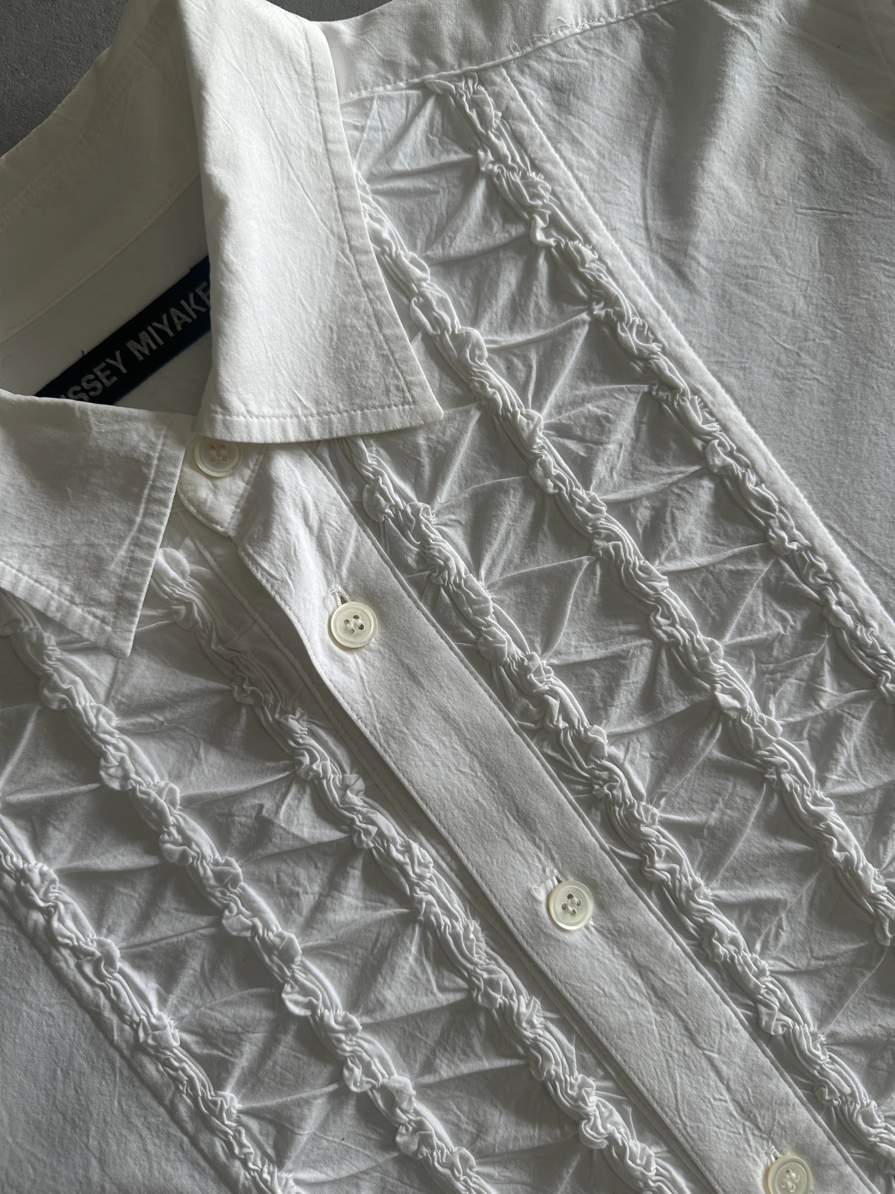 ISSEY MIYAKE - S/S 2005 KNOT FRONT PANEL LONG SLEEVE SHIRT
