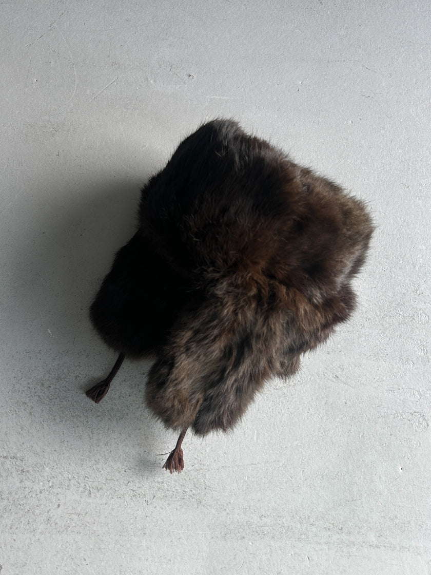 1980s OVERSIZED TRAPPER FUR HAT