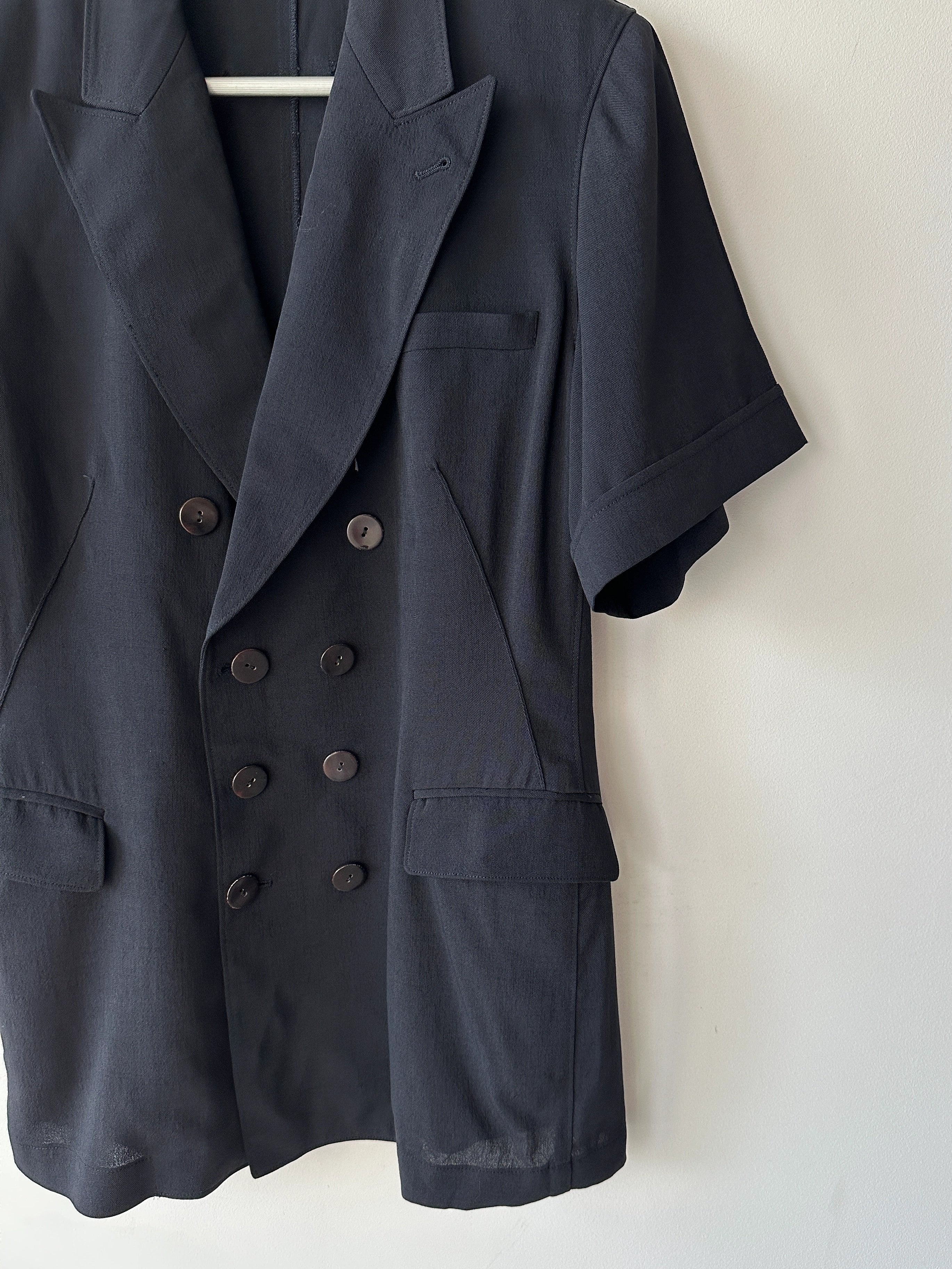JEAN PAUL GAULTIER - 1990s SHORT SLEEVE DOUBLE BREASTED BLAZER