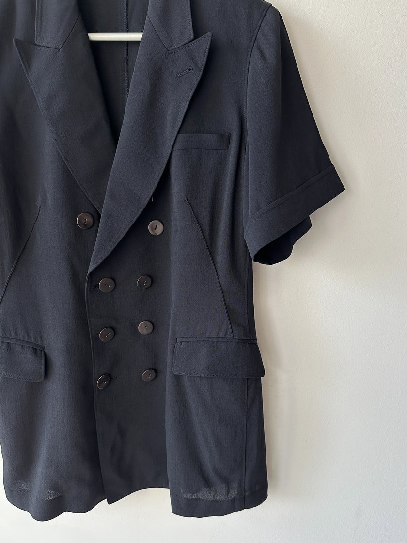 JEAN PAUL GAULTIER - 1990s SHORT SLEEVE DOUBLE BREASTED BLAZER