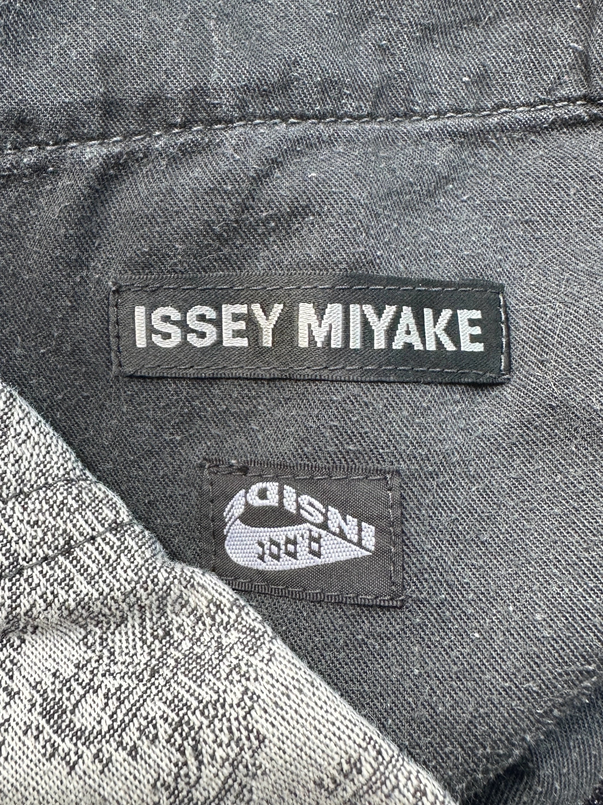 ISSEY MIYAKE MEN - 2011 BLACK JEANS TROUSERS WITH RAW APPLIQUÉS