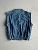 1980s 2 IN 1 DENIM JACKET GILET WITH REMOVABLE SLEEVE