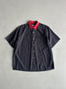 COMME DES GARÇONS HOMME - S/S 1991 CONTRASTING COLLAR SHORT SLEEVE SHIRT