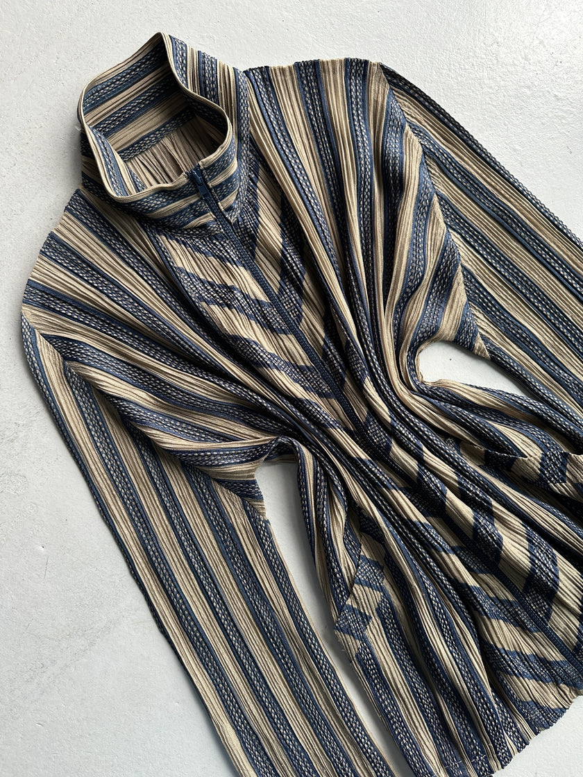 ISSEY MIYAKE PLEATS PLEASE - S/S 2001 ZIPPED PLEATED JACKET
