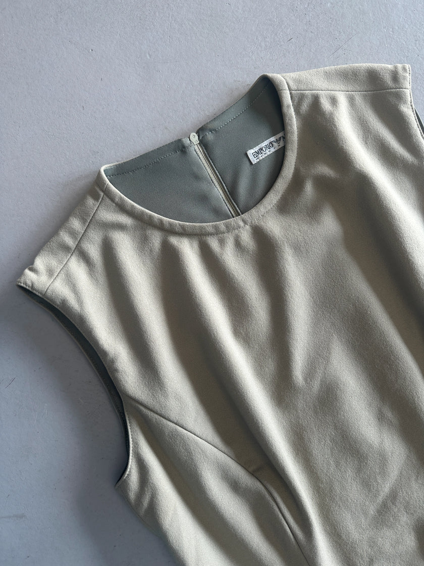 EMPORIO ARMANI - 1990s ZIPPED BACK VEST TOP