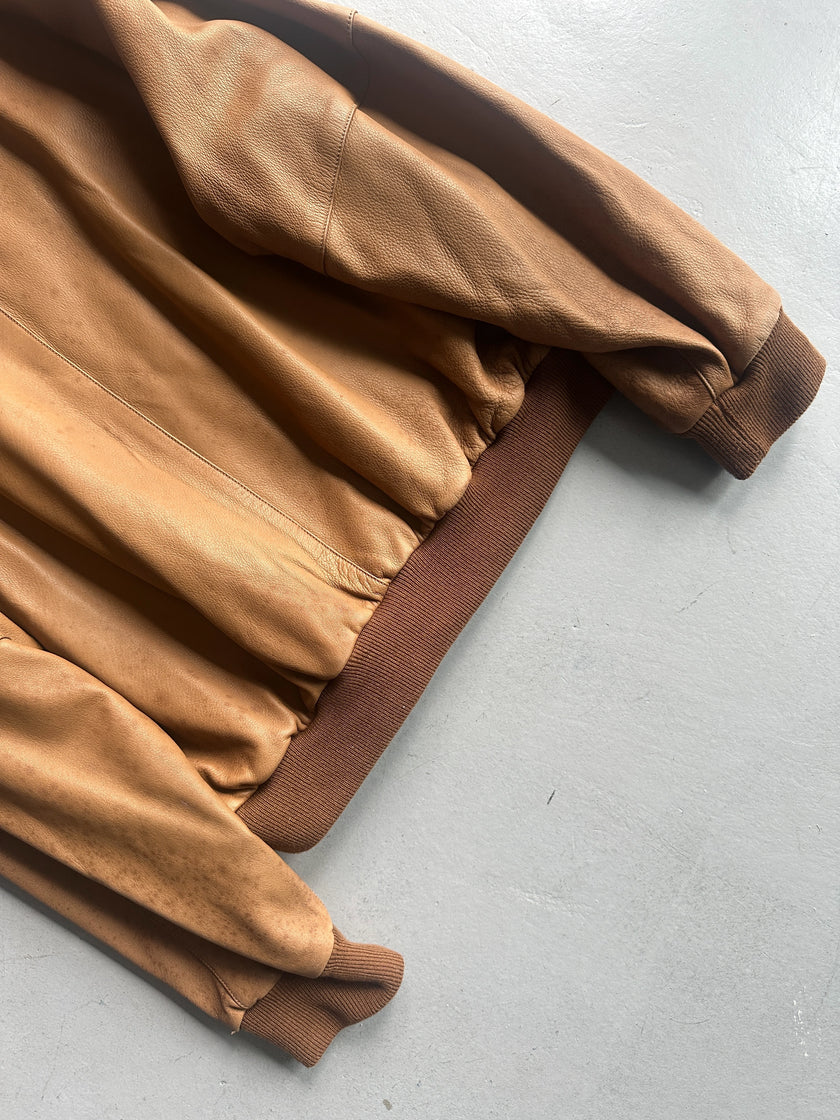 LOEWE - 1990s SOFT LEATHER BOMBER JACKET