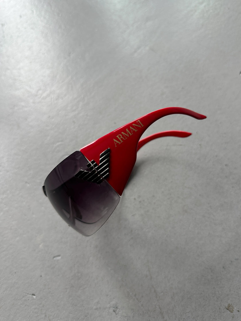 EMPORIO ARMANI  - 1990s OVERSIZED SHIELD SUNGLASSES