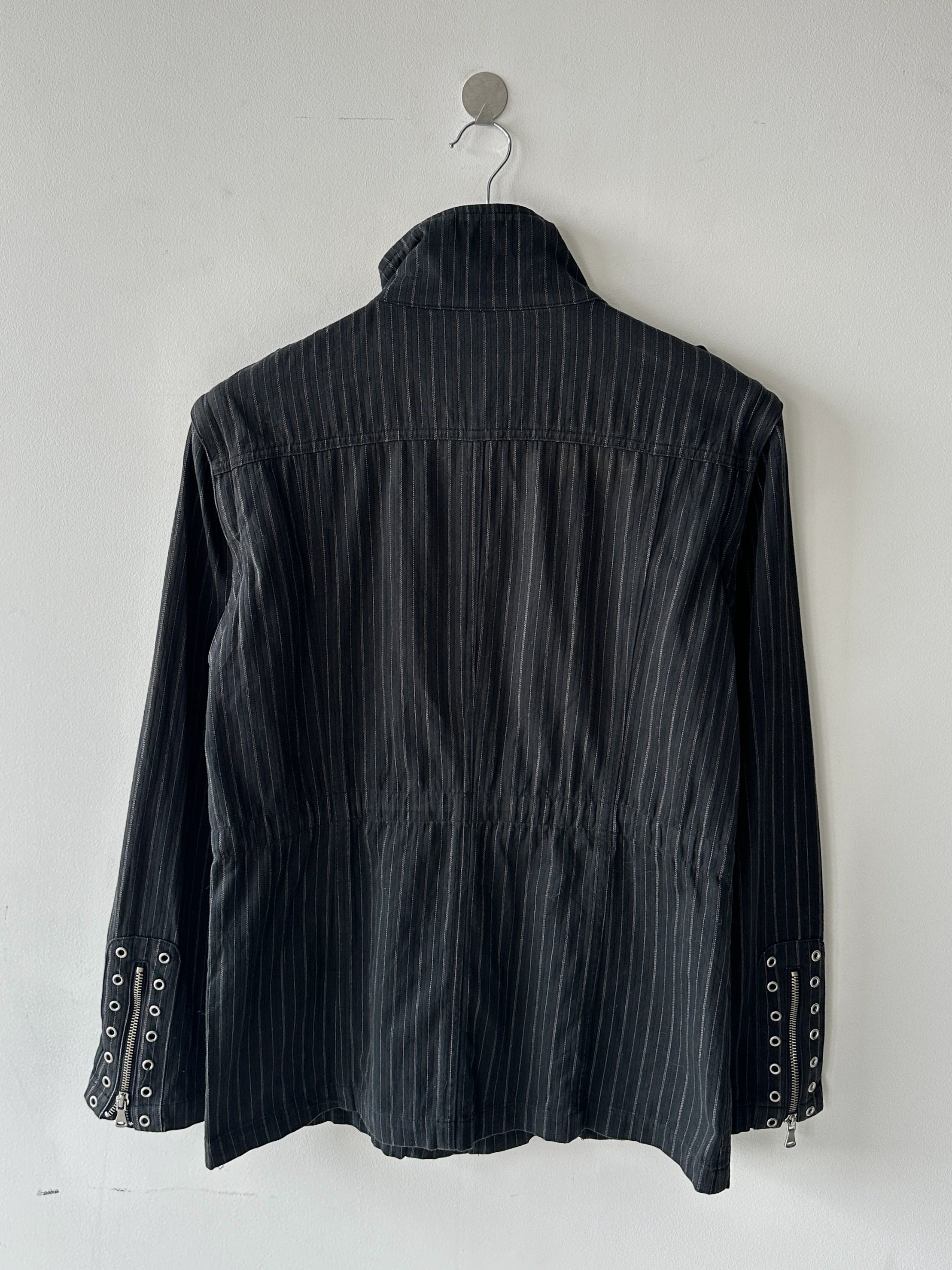 SEMANTIC DESIGN - 2000s 2 IN 1 PINSTRIPED JACKET GILET
