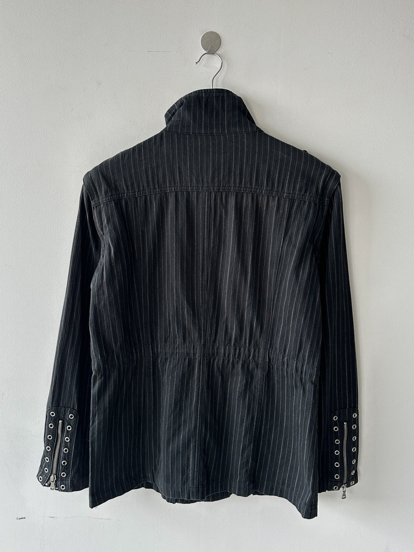 SEMANTIC DESIGN - 2000s 2 IN 1 PINSTRIPED JACKET GILET