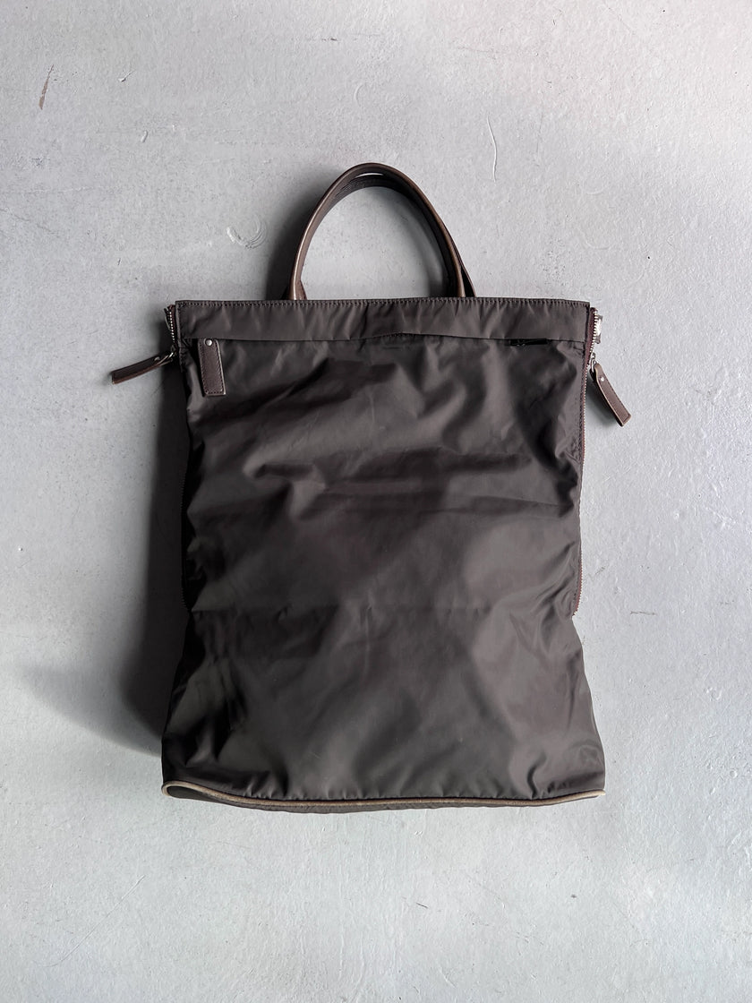YOHJI YAMAMOTO Y'SACCS - 1990s 2 IN 1 LEATHER AND NYLON BAG