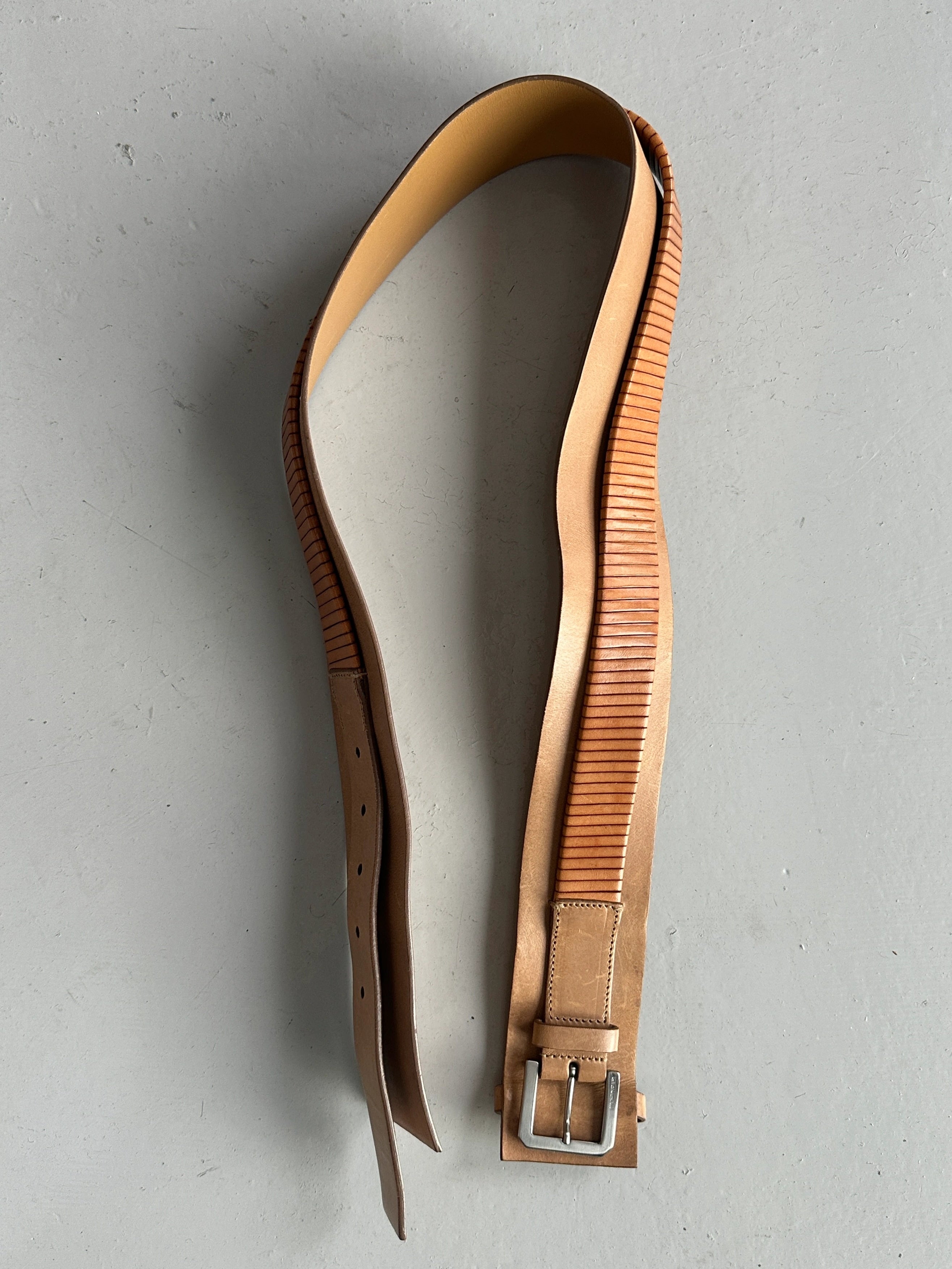 JIL SANDER - early 2000s LEATHER BELT