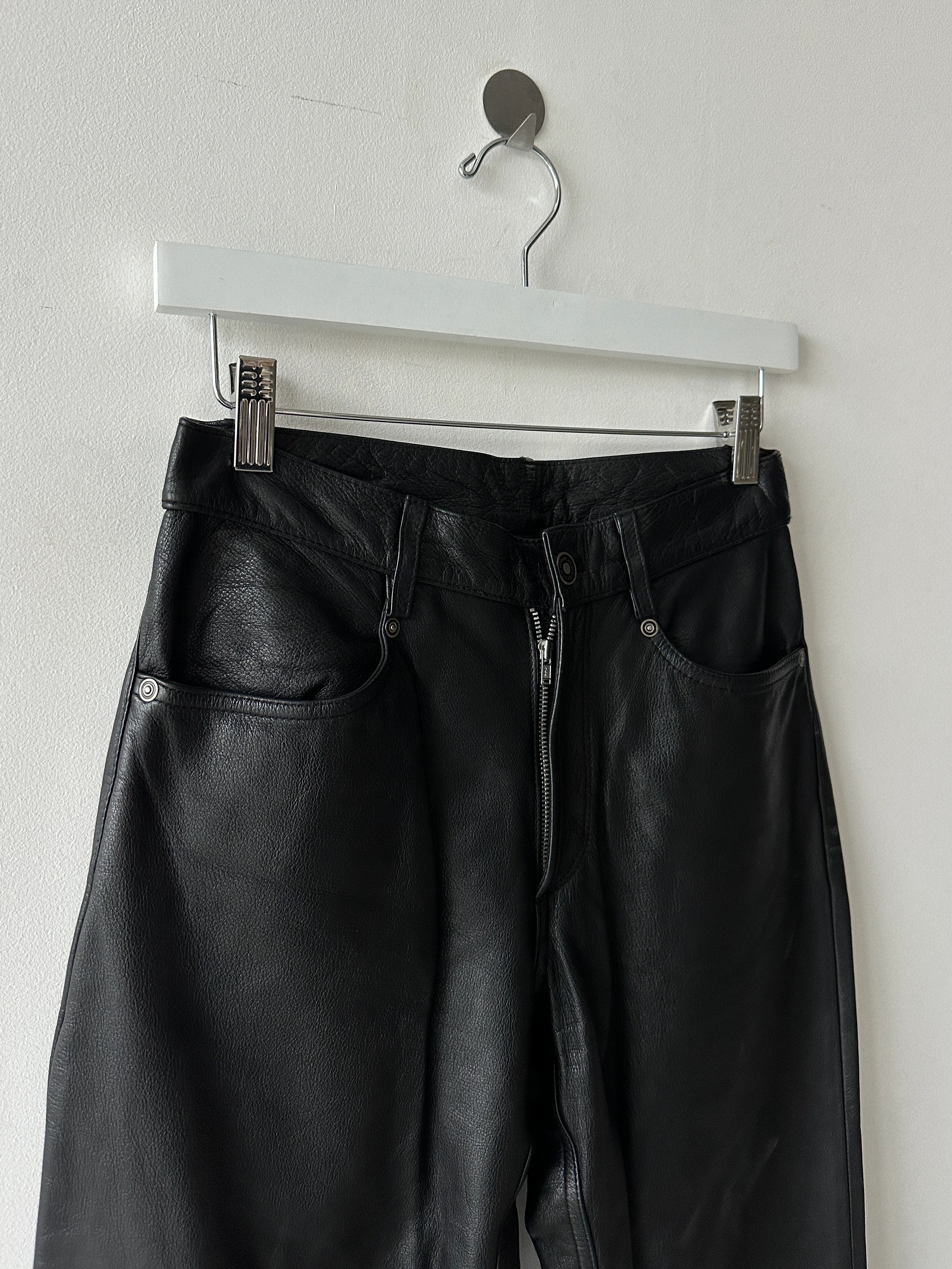 JEAN PAUL GAULTIER OBJECT - 1990s LEATHER TROUSERS