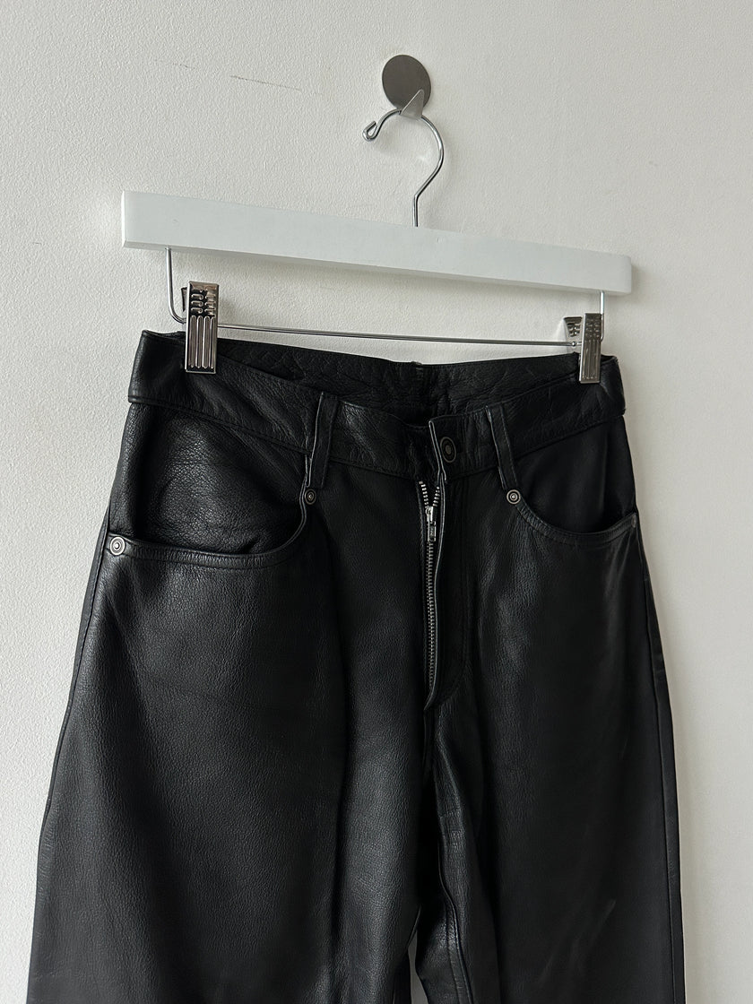 JEAN PAUL GAULTIER OBJECT - 1990s LEATHER TROUSERS