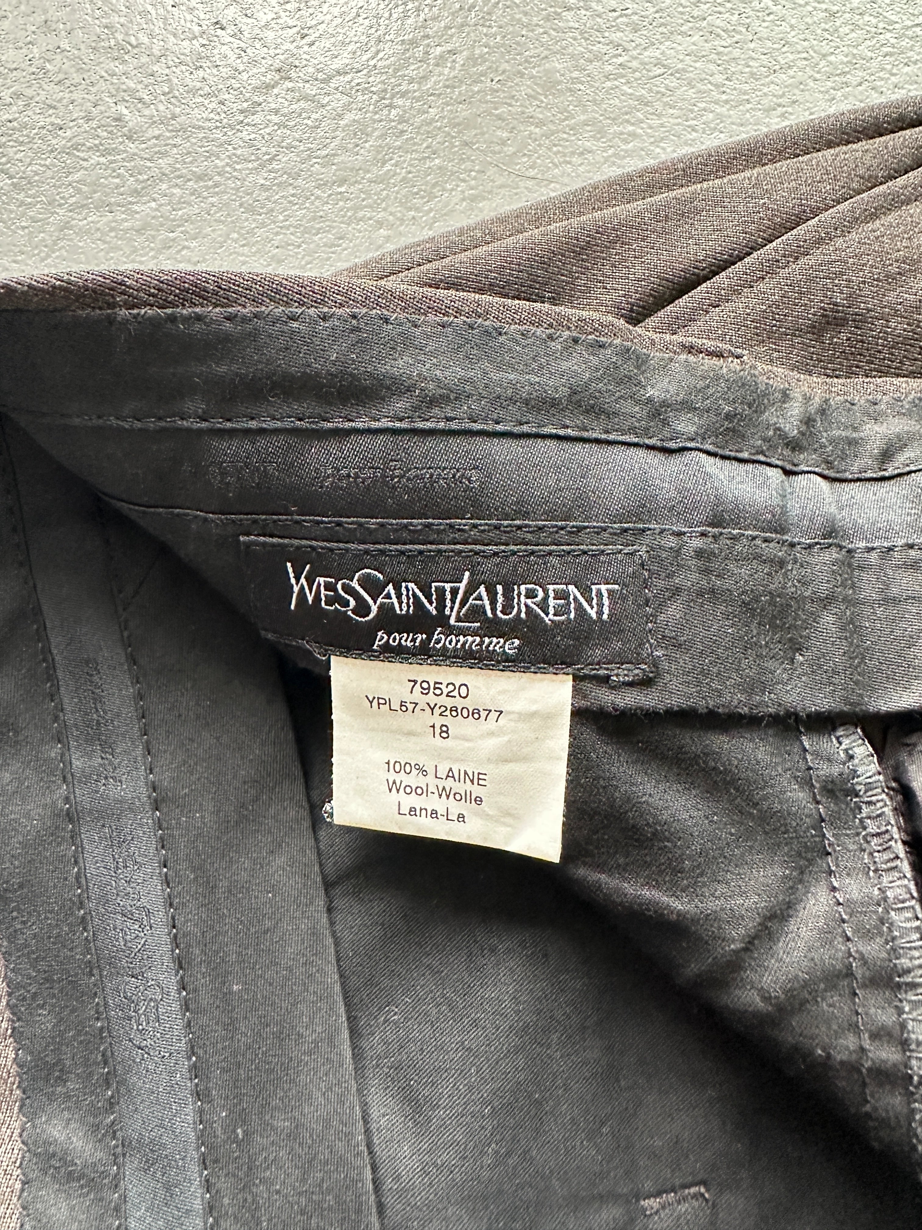 YVES SAINT LAURENT - 1990s TAILORED FRONT PLEATS TROUSERS