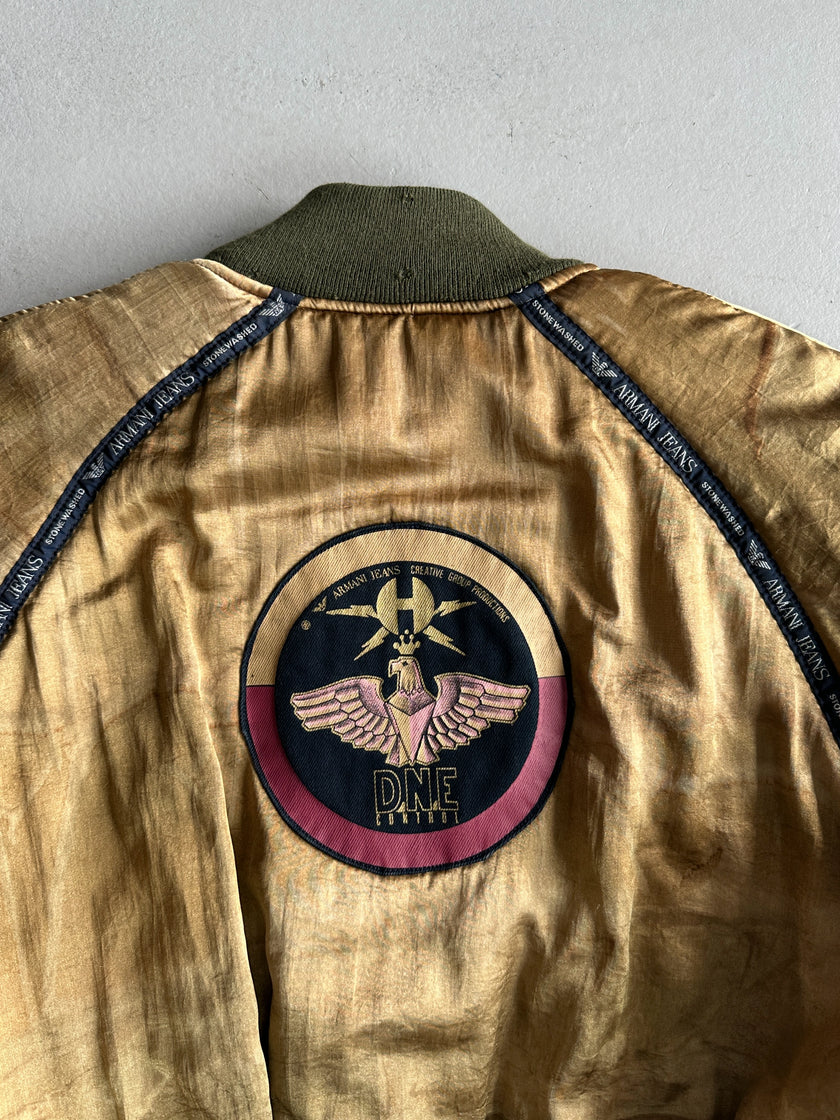 ARMANI JEANS - F/W 1988 STONE WASHED BOMBER JACKET